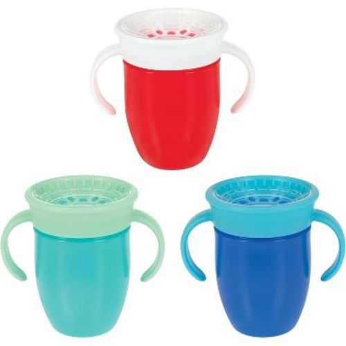 Nuby 5oz 2 Handle 360 Cup - Boy - 3pk