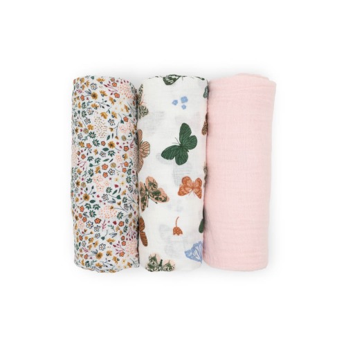 3-Pack Cotton Muslin Swaddle Blankets