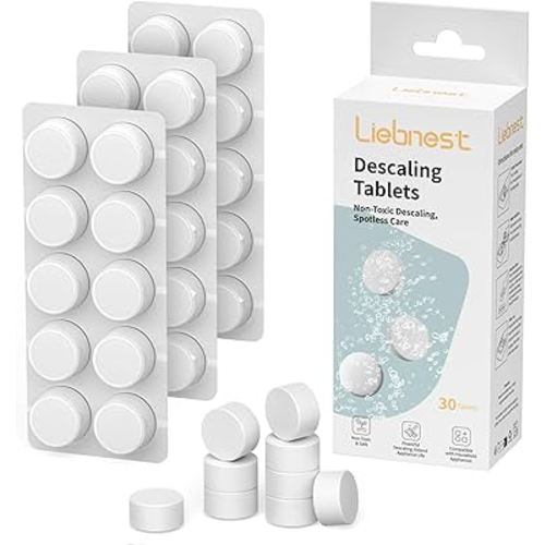 30 Count Descaling Tablets – Compatible with Baby Brezza, Momcozy, Papablic & All Brands. Fits Bottle Washers, Warmers, Sterilizers & Formula Makers to Remove Milk Stains & Limescale