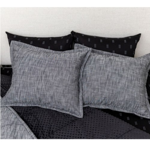 Oliver Luxe Charcoal Gray Bed Set: Zipper Bedding | Beddy's