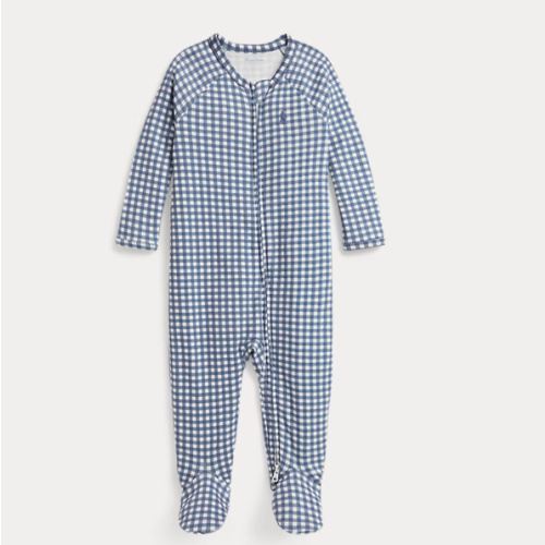 Gingham Cotton Footed Coverall