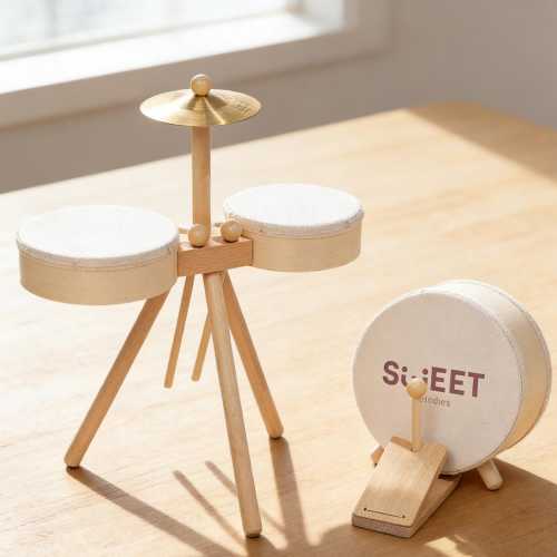 Wooden Kids Drum Set | Montessori Musical Percussion Toy