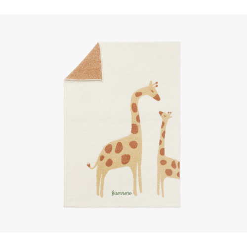 Fuzzy Giraffe Baby Blanket