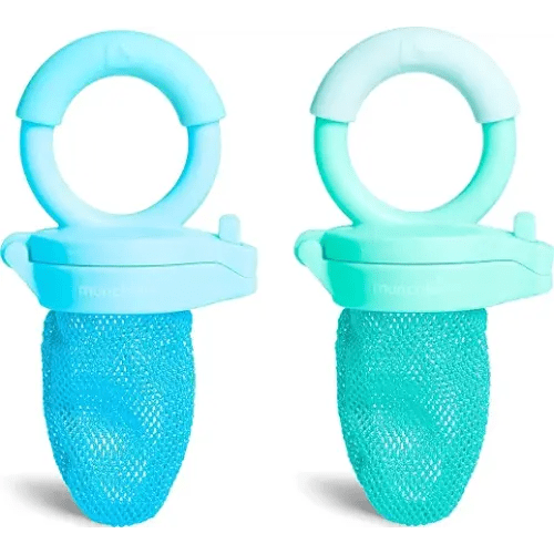 Munchkin Baby Feeder for Fresh Food and Fruit, 2 Pack, Blue/Mint