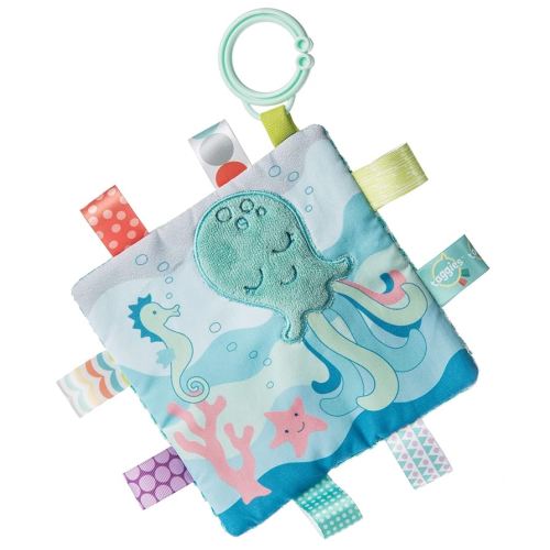 Amazon.com: Taggies Crinkle Me Toy with Baby Paper & Squeaker, 6.5 X 6.5, Sleepy Seas Octopus : Toys & Games