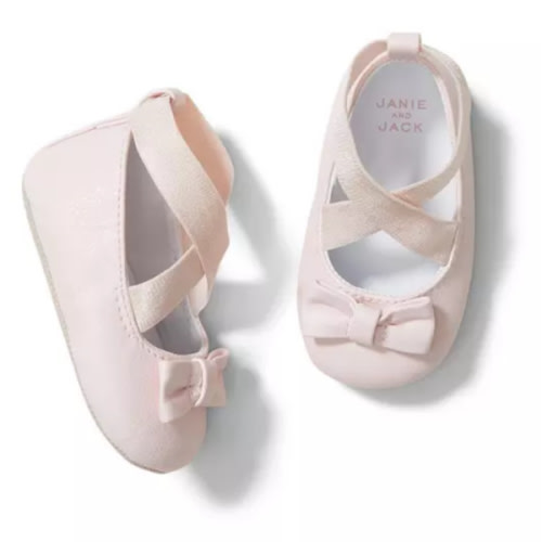 Baby Petal Pink Ballet Crib Shoe by Janie and Jack