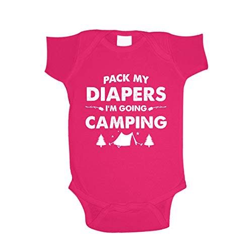 Pack My Diapers I'm Going Camping Baby Bodysuit One Piece or Toddler T-Shirt