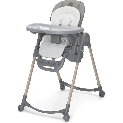 Maxi-Cosi Minla 6-in-1 High Chair for Babies & Toddlers, Portable Foldable Highchair, EcoCare Fabric, 9 Heights, 5 Reclines, 4 Tray Positions, Classic Green