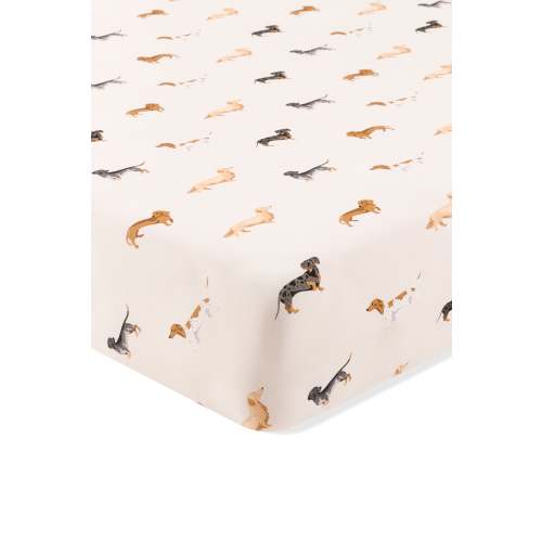 Kyte Baby Crib Sheet in Dachshund - Crib Sheet in Dachshund