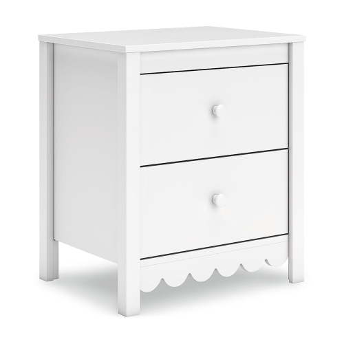 Signature Design by Ashley Hallityn 2 Drawer Nightstand, White
