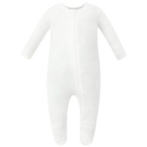 Owlivia Organic Cotton Pajama, Baby Sleep N' Play - Off-White, 0-3 Months