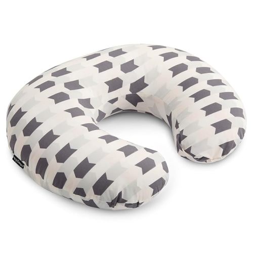 Dream On Me Beeboo Nursing Pillow and Positioner, Breastfeeding and Bottlefeeding Pillow, Removable and Washable Pillow Cover, Soft and Breathable Fabric, Fawn Brown