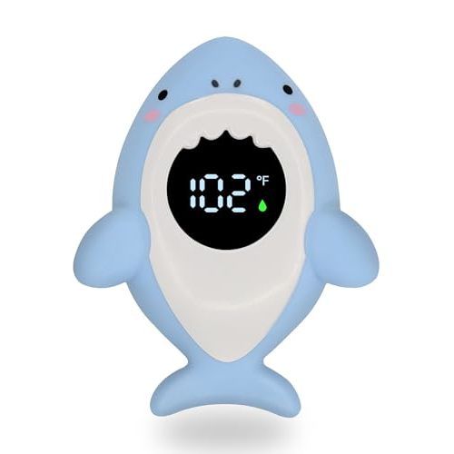 Baby Bath Water Thermometer for Bathtub Temperature - Safety Tub Thermometer with Temp Warning - Bath Thermometer & Room Thermometer Floating Baby Bath Toy for Infants Newborn Toddlers Girls Boys