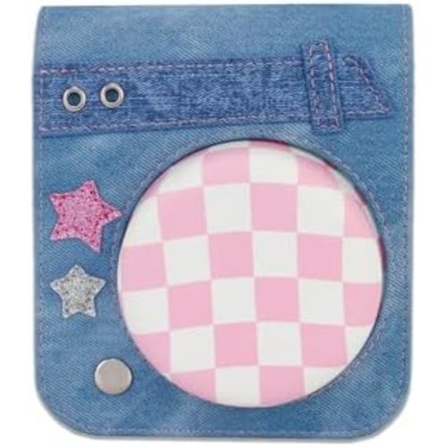 Frankmate Protective Case Compatible with Fujifilm Instax Mini 41 Camera, Sweetheart Denim Camera Bag with Pocket and Adjustable Shoulder Strap