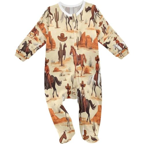 Dussdil Baby One-Piece Footies Newborn Rompers Pajamas Cotton Footed Pjs for Sleep Play Boys Girls