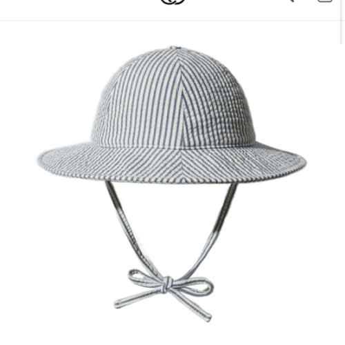 Seersucker Sun Hat
