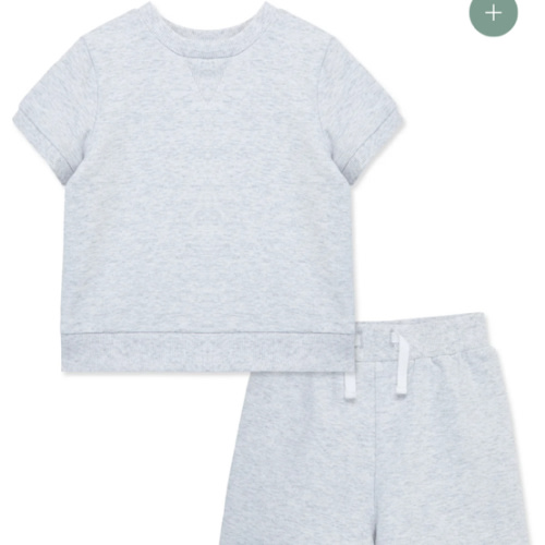 Grey 2-Piece Infant Short Set (12M-24M)