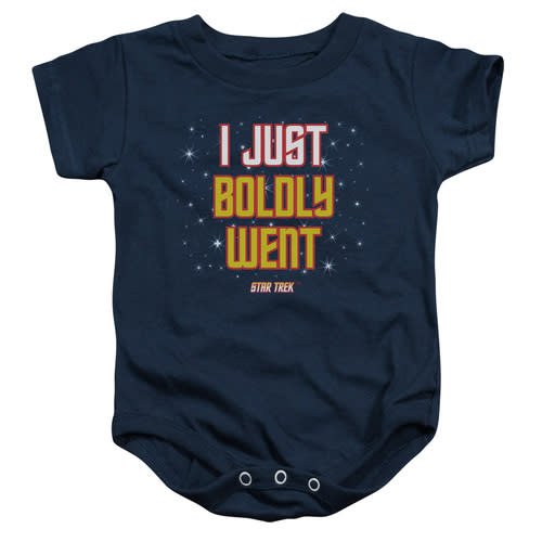 Star Trek Boldly Went Baby Onesie T-Shirt Navy
