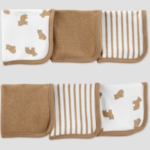 Baby Boys' Bear Washcloth Set - Just One You® made by carter's Brown/White