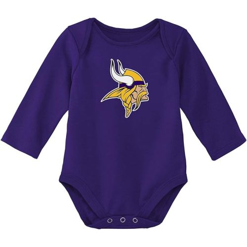 Outerstuff NFL Newborn & Infants 0-24 Months Official Primary Logo Long Sleeve Creeper Bodysuit Romper