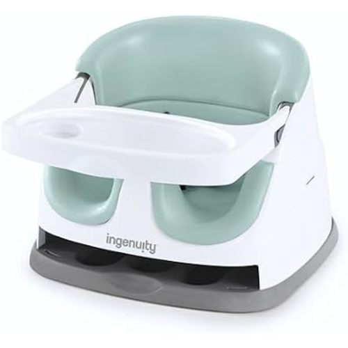Ingenuity Baby Base 2-in-1 Booster Feeding & Floor Seat, Self-Storing Tray