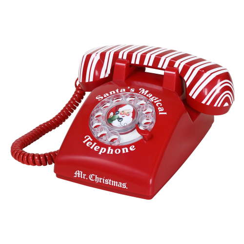 Mr. Christmas Santa's Magical Telephone, Red Interactive Toy Phone