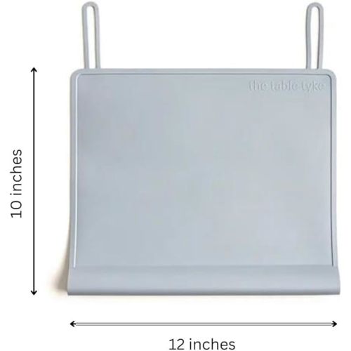 Table Tyke Silicone Placemat for Toddlers with Teething Table Edge Bumper - Non-Slip Baby Placemat for Restaurant & Home Dining - BPA Free Kids Food Mat - Travel Ready Toddler Eating Mat - Sage Green