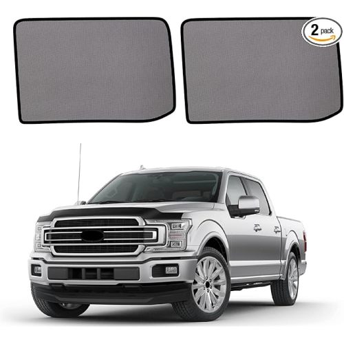 2015-2020 f150 Window Shades - Rear Side Window Sun Shade for Baby, Breathable Mesh Car Privacy Window Covers, UV Protection and Heat Insulation for Road Trips, Napping, Camping (2 PCS)