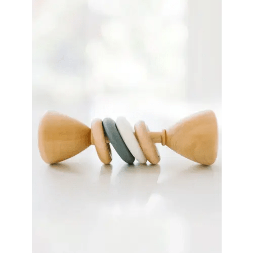 Silicone + Wood Rattle