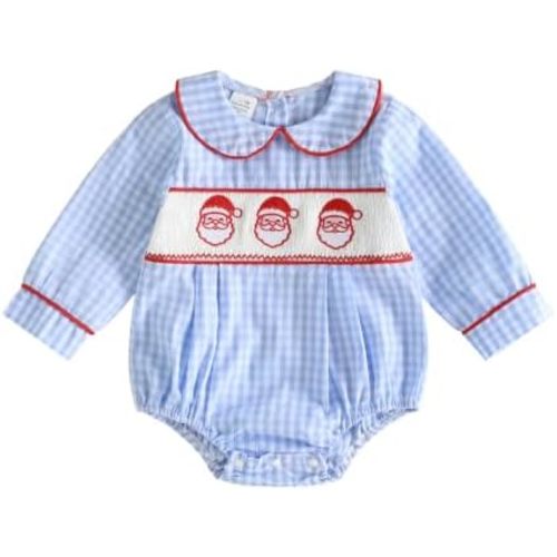 Baby Boy Girl Christmas Outfit Infant Baby Long Sleeve Jumpsuit