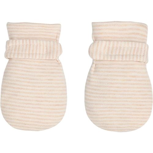 Newborn Baby No Scratch Mittens Stay On, 100% Cotton Breathable, Adjustable Infant Gloves for Baby Boys Girls Mittens