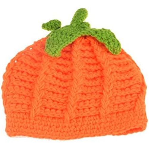 Baby Crochet Pumpkin Hat Toddler Knitted Beanie Halloween Infant Hooded Cap JHH02