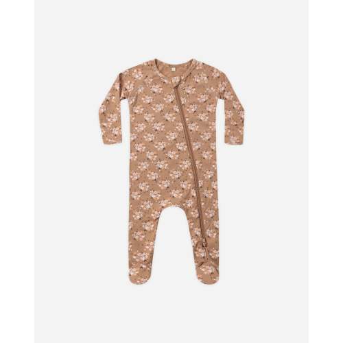 Bamboo Zip Footie Fall Floral – Quincy Mae