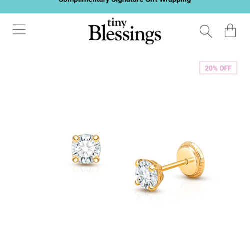 April Birthstone Studs, 4mm Swarovski® Crystal Baby/Children's Earrings, Screw Back - 14K Gold