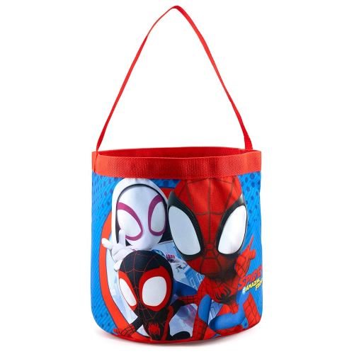 Marvel Spidey and His Amazing Friends Tote Bag for Kids | Collapsible Halloween Trick or Treat Bag, Candy Tote, and Reusable Easter Basket | Ages 3+