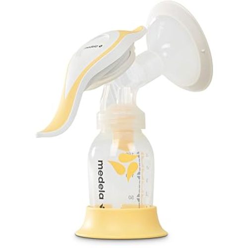 Medela Manual breast pump with Flex Shields Harmony Single Hand for More Comfort and Expressing More Milk