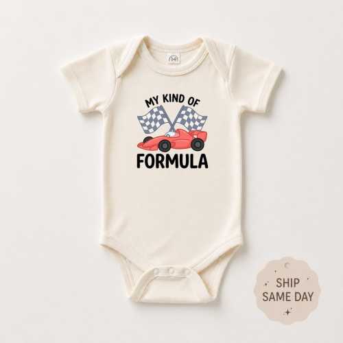 Race Car Baby Bodysuit - Grand Prix Checkered Flag Onesie, Cute Racing Baby Outfit, Formula Racing Baby Clothes, Baby Shower Gift
