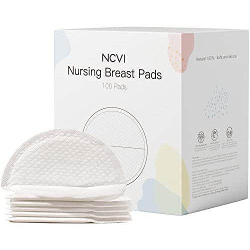 NCVI Nursing Pads Disposable, Breast Pads for Breastfeeding, Ultra Thin & Soft, Portable Nipple Pads, Leak-Proof, Super Absorbent, Keep Dry Nipple Pads, 100 Count
