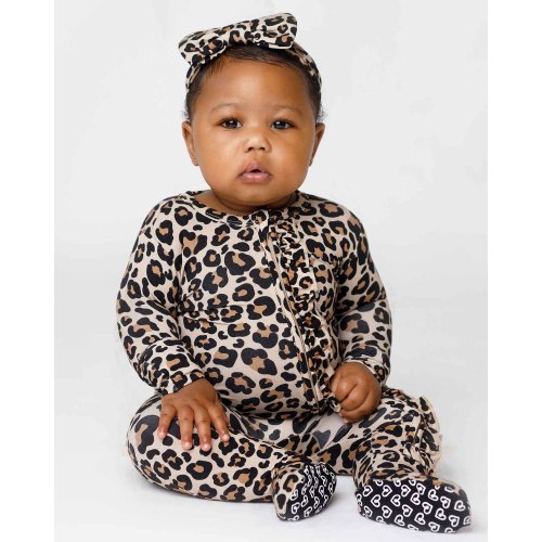 Kiara Ruffled Zippered Footie