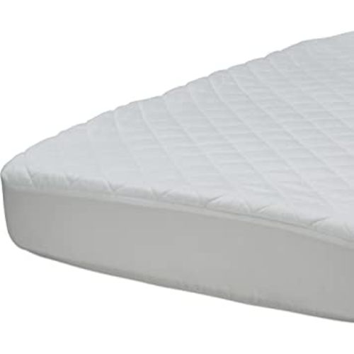 Beautyrest Black Luxury Fitted Baby Crib Mattress Pad Cover | Waterproof | 52” x 28” | Machine Washable, Bright White