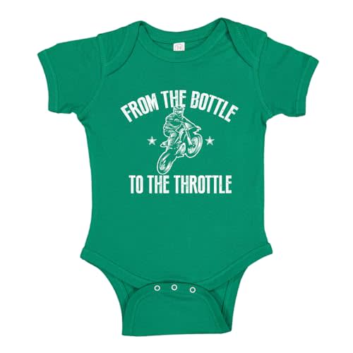 Motocross from The Bottle to The Throttle Dirt Bike Baby Bodysuit/Toddler T-Shirt for Future Rider