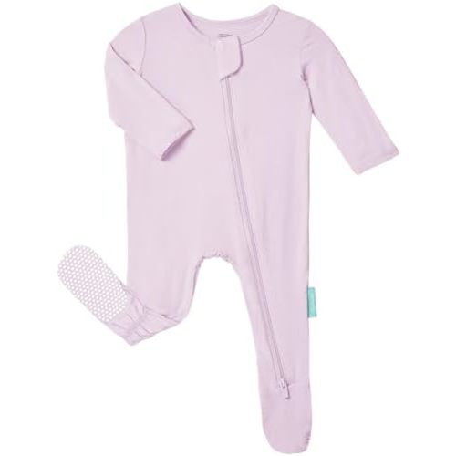 PurComfy Baby Zipper Footie Pajamas, Supersoft Bamboo Rayon Baby Footed Pjs Boy Girl 0-3-6-9-18-24 Month Coverall Sleepers