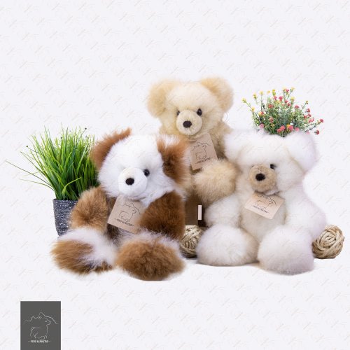 Handmade Baby Alpaca Teddy Bear: Super Soft Plush Toy