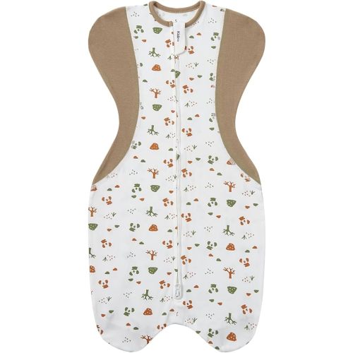 Swaddle for Newborns, Baby Swaddles 0-3 Months 5-13lb, Arms Up Swaddle 0-3 Months Newborn with Moisture-Wicking Fabric, Promotes Healthy Hip Development, 2-Way Zipper , 1Pack(Bear and the forest)