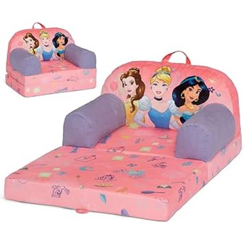 Delta Children - Disney Princess Cozee Buddy Flip-Out Kids Chair, Pink