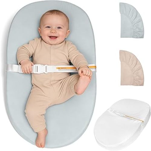 Changing Pad, Baby Changing Pad, Muslin Diaper Changing Pad with Waterproof Lining, Changing Table Pads for Dresser with 2 Pack Muslin Covers