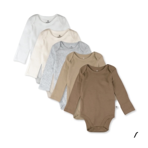 5-Pack Organic Cotton Long Sleeve Bodysuits | Honest Baby Clothing