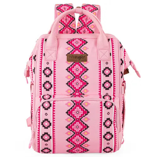 Wrangler Aztec Backpack for Women Casual Daypack Travel Bags with Side Bottle Pockets - TikTok Shop