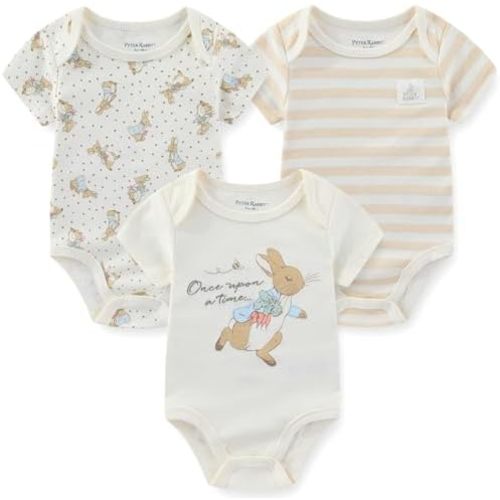 Peter Rabbit Baby Boys 3 Pack Bodysuit for Newborn and Infant