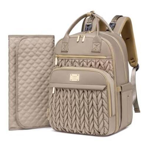 Pacoar Cade - Diaper Bag Backpack Stylish Waterproof Travel Backpacks Bags With Changing Pad Straps Insulated Pockets (black) - Khaki